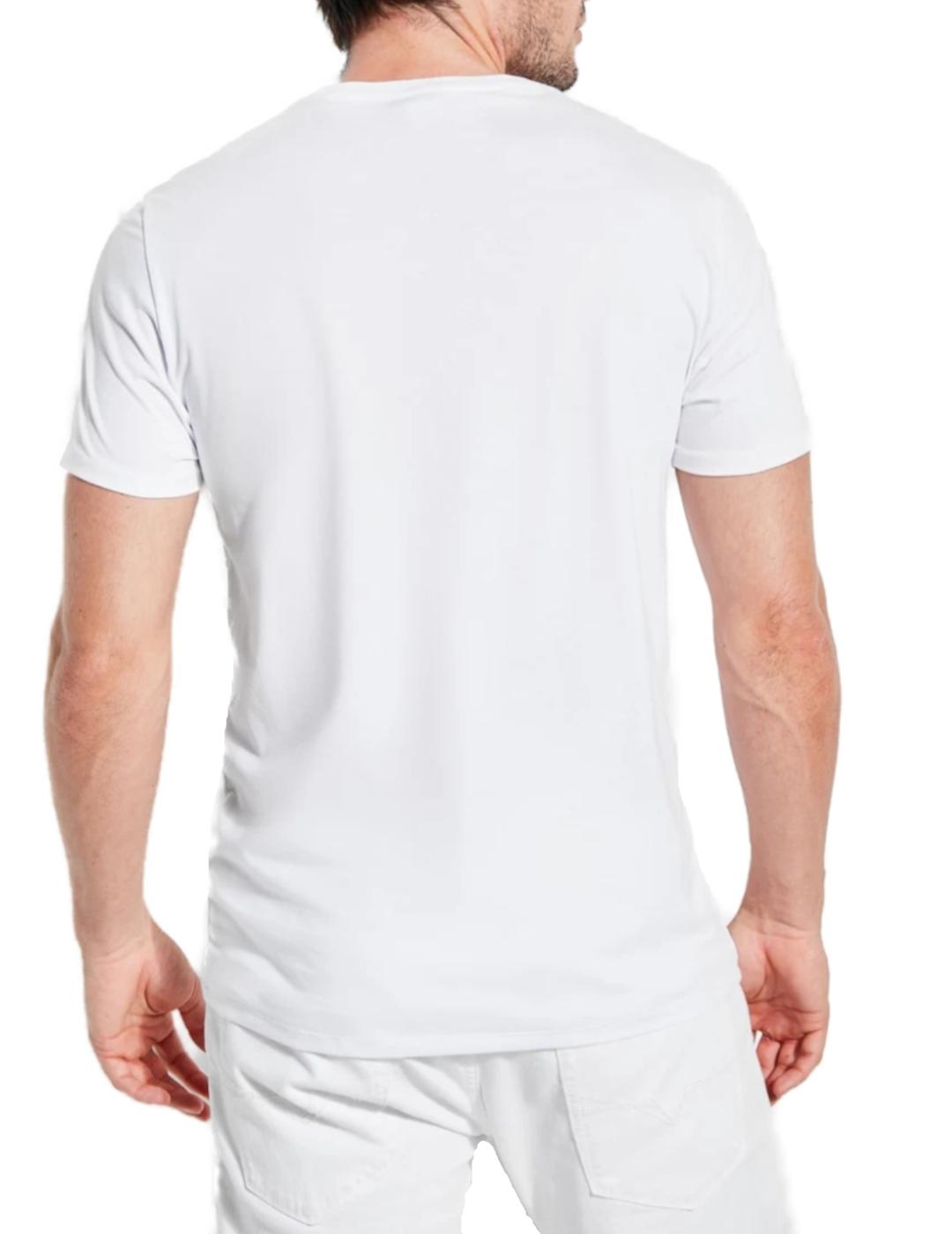 Camiseta Guess Pima blanca para hombre-a