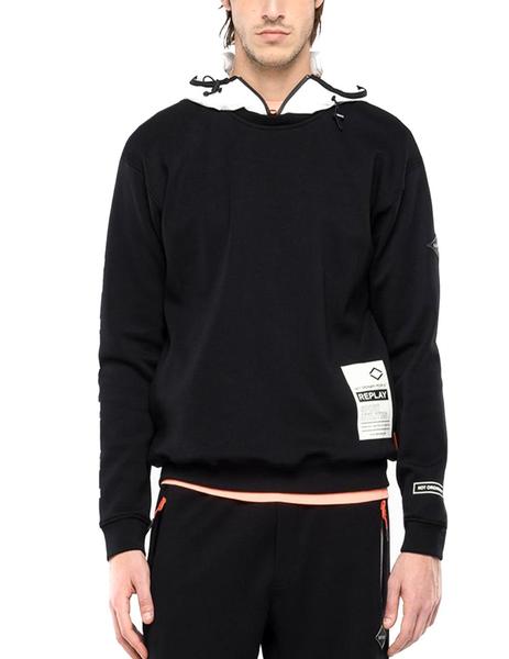 Sudadera Replay negra para hombre -a