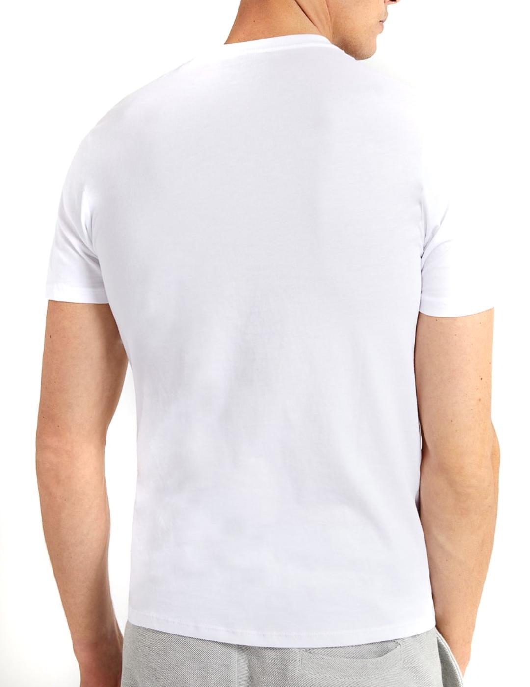 Camiseta Guess Barcode blanca para hombre-a