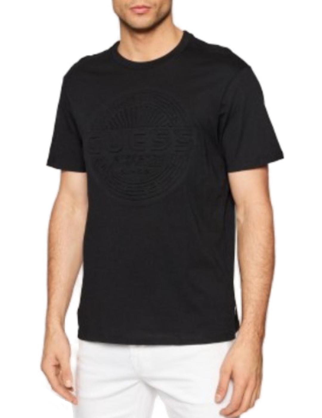 Camiseta Guess Basica negro para hombre-a