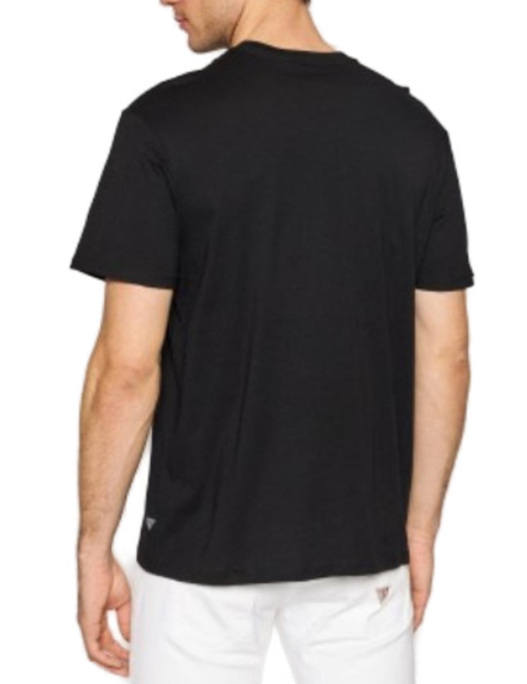 Camiseta Guess Basica negro para hombre-a