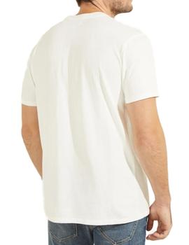 Camiseta Guess SS sueded blanca para hombre-a