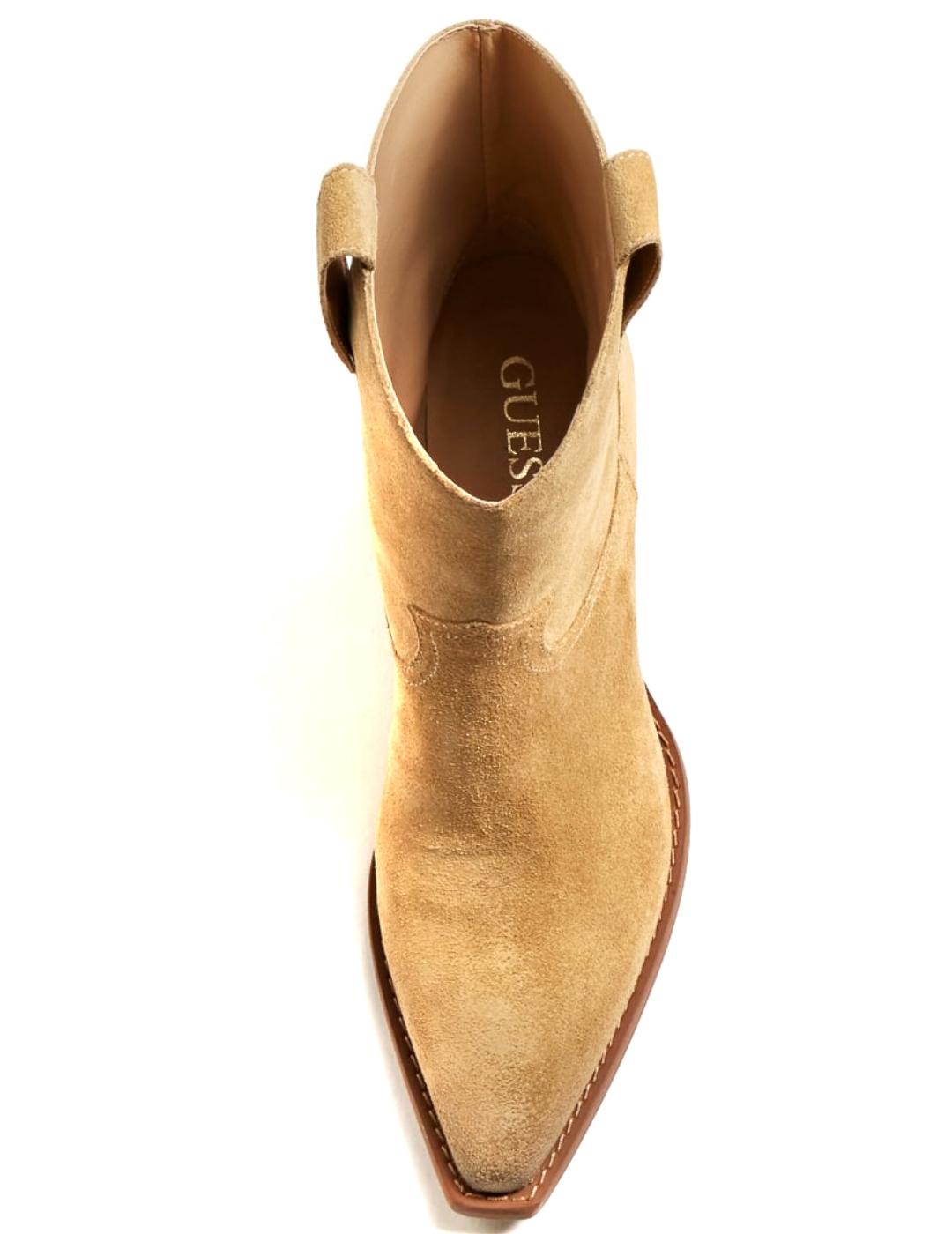 Bota Guess Farisas cowboy camel para mujer-a