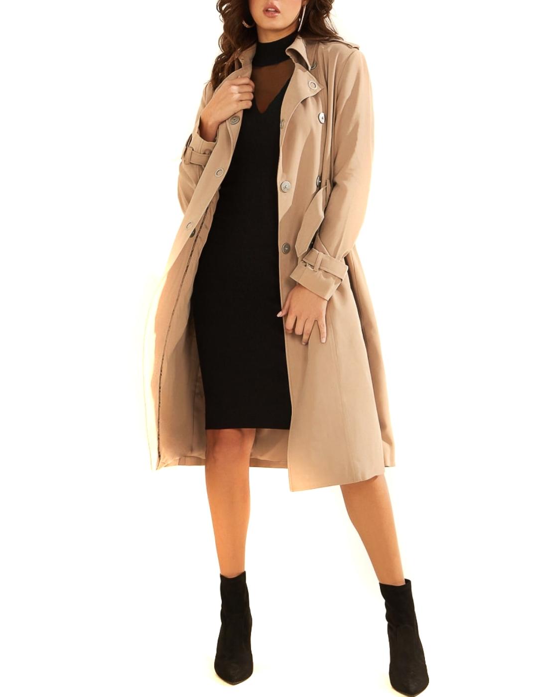 Gabardina Guess Gemma arena para mujer-a