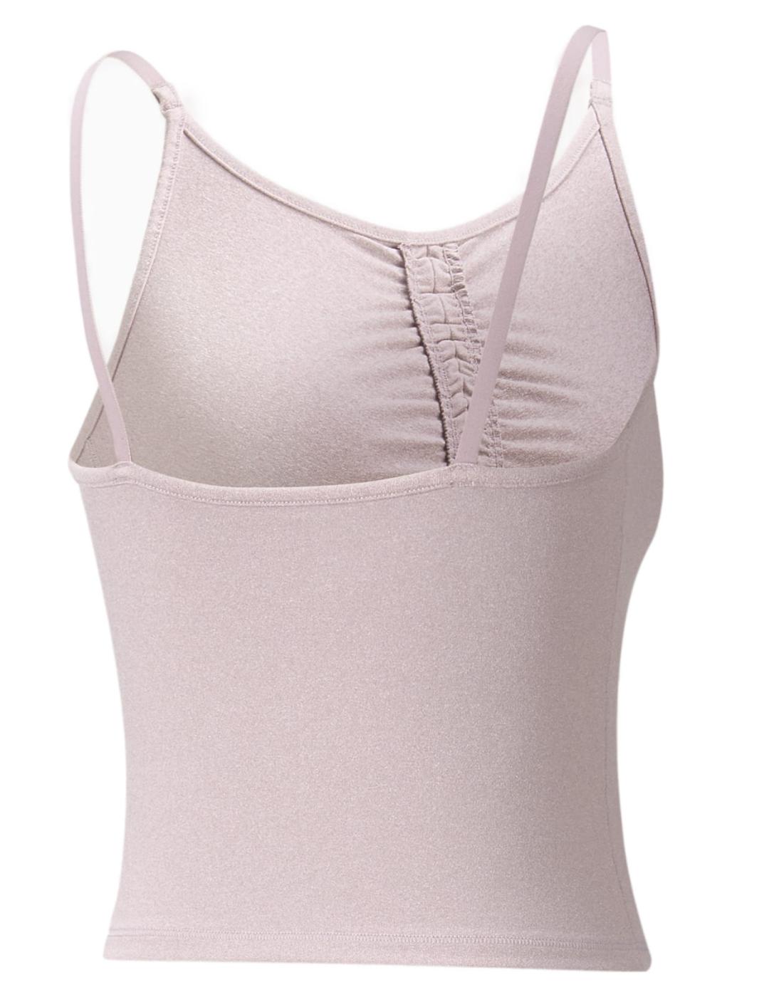 Top deporte Puma ruched lila para mujer -a