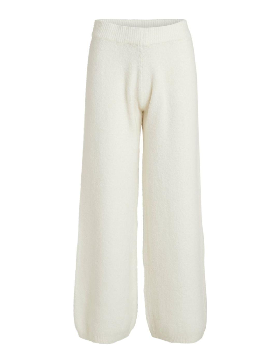 Pantalón Vila de punto color blanco para mujer-a