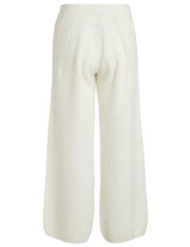 Pantalón Vila de punto color blanco para mujer-a