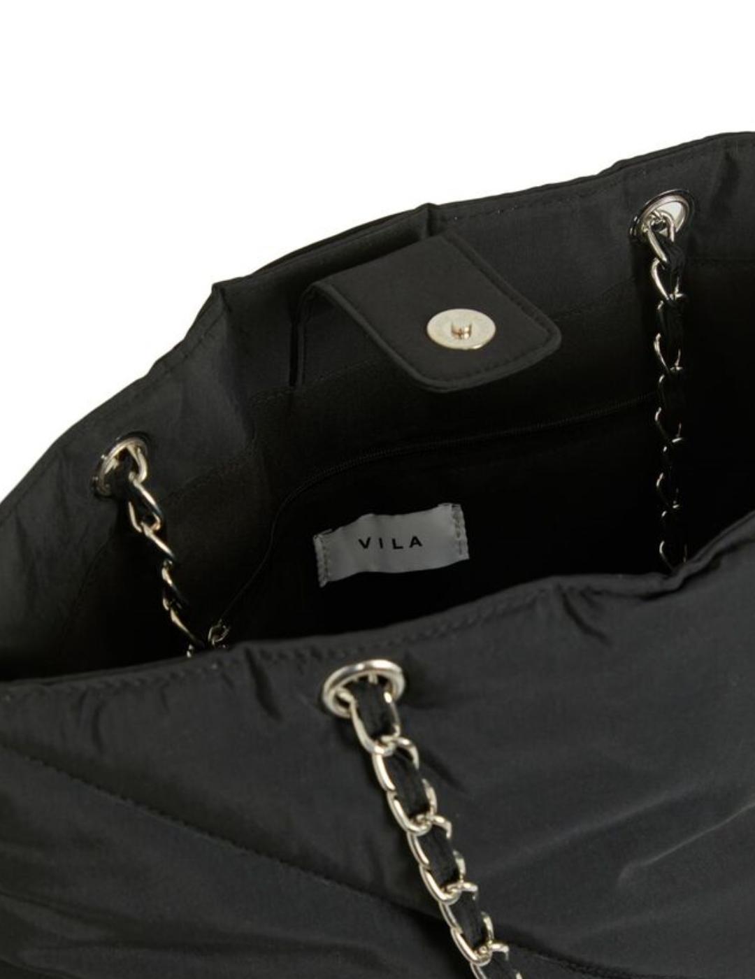 Bolso shopper negro cadena online