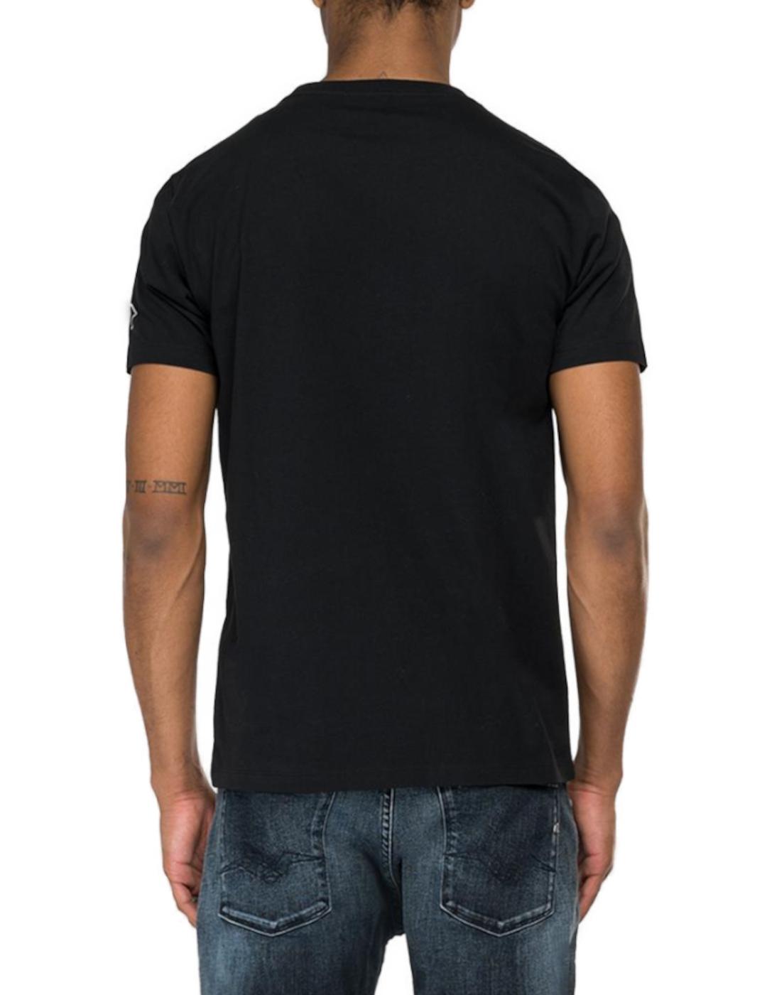 Camiseta Replay negra y multicolor para hombre- z