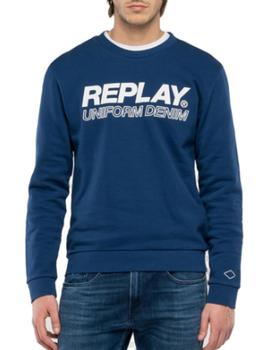 SUDADERA REPLAY AZUL PARA HOMBRE -A