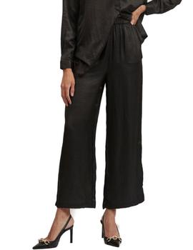 Pantalón Vila de raso color negro para mujer- a