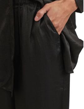 Pantalón Vila de raso color negro para mujer- a