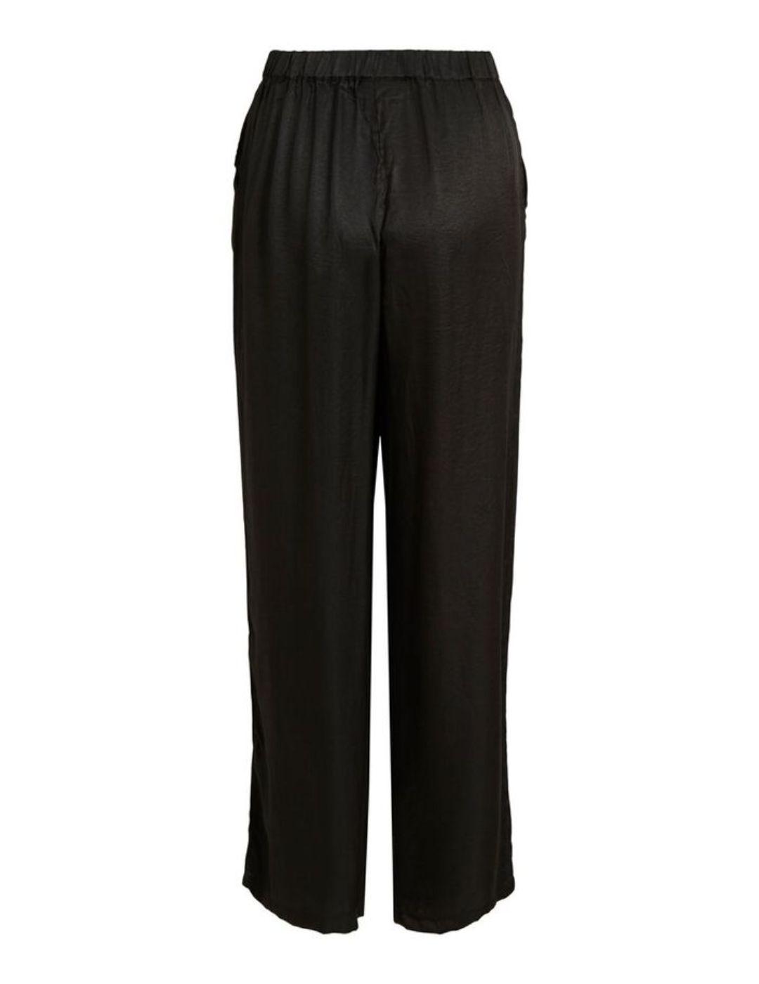 Pantalón Vila de raso color negro para mujer- a