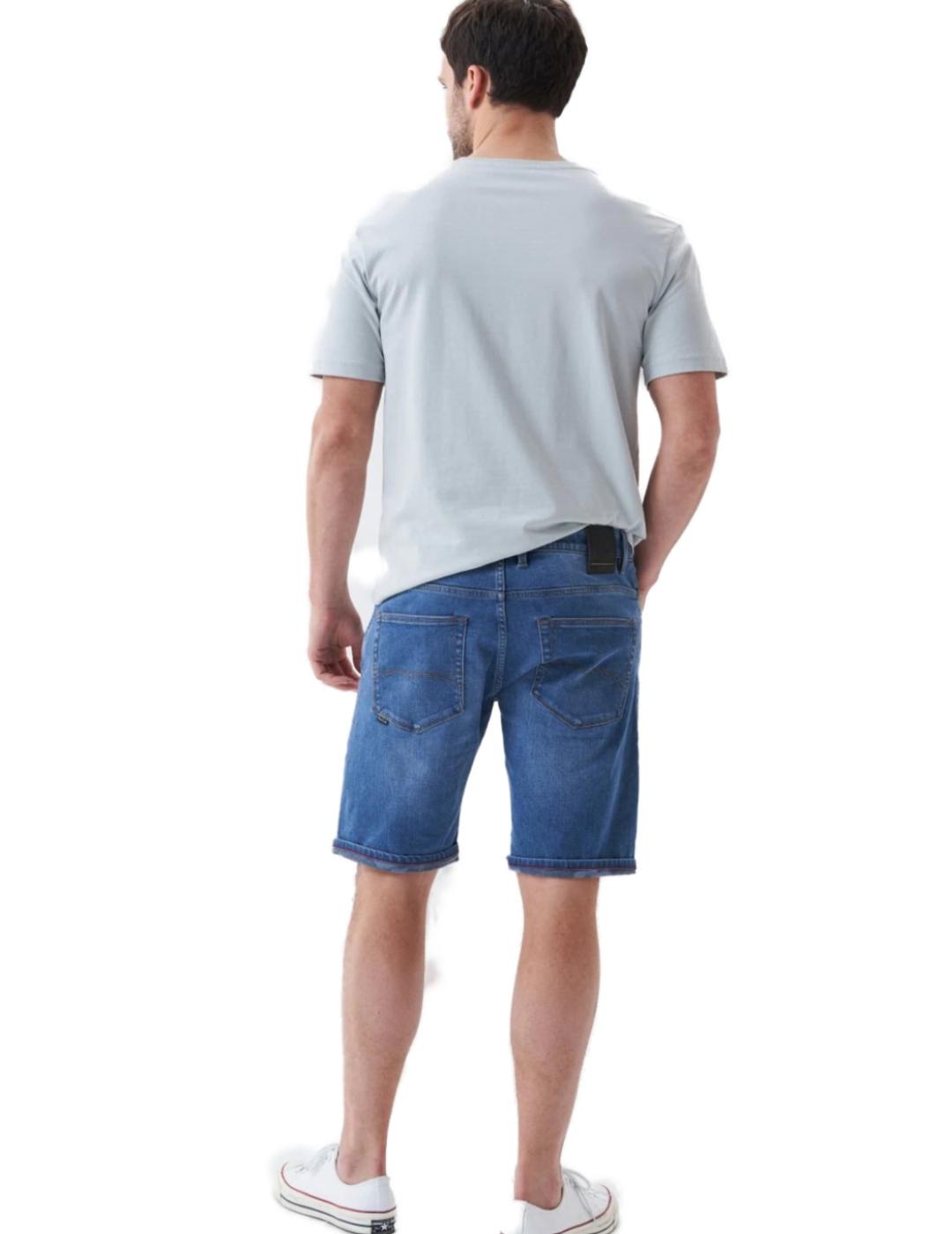 Pantalón corto Salsa vaquero para hombre-a