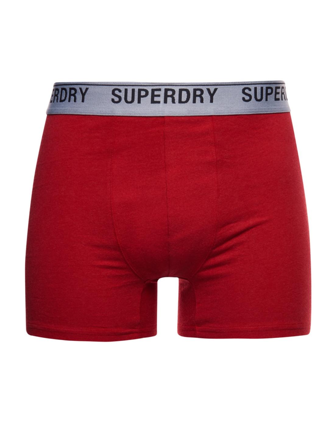 Intimo Superdry pack3 boxer Burgundy hombre-a