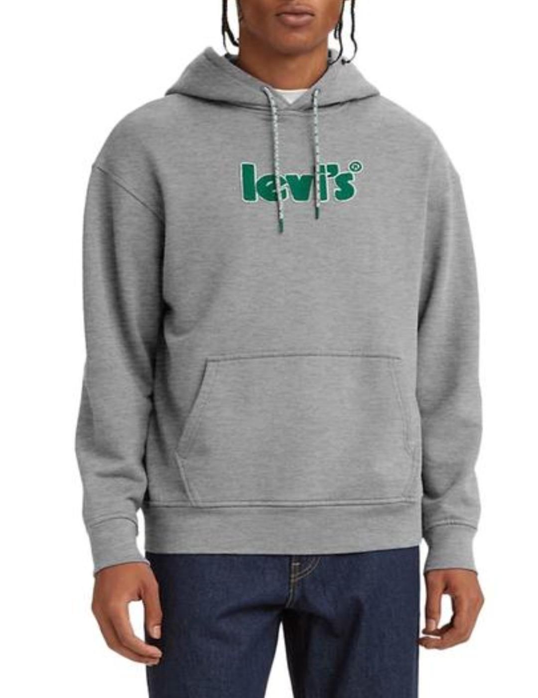 Sudadera Levi's gris con capucha para hombre - a