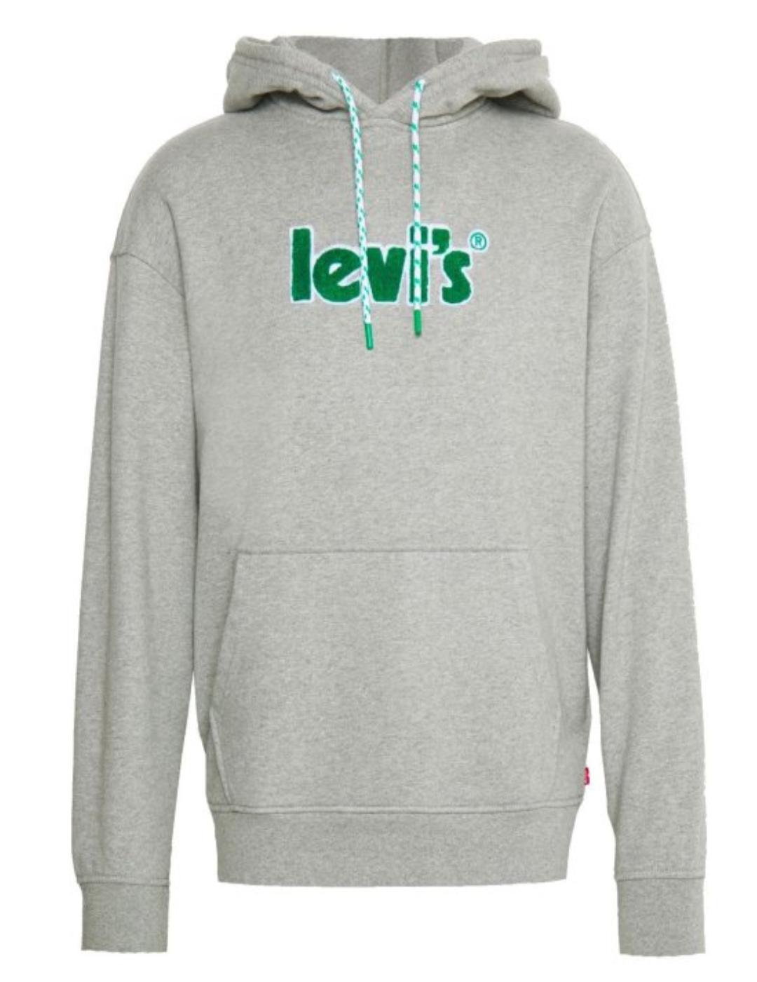 Sudadera Levi's gris con capucha para hombre - a