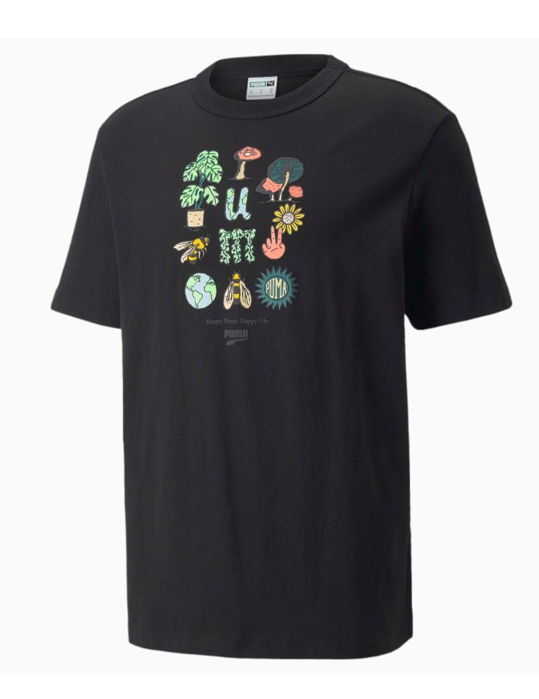 Camiseta Puma downtown graphic negro de hombre -a