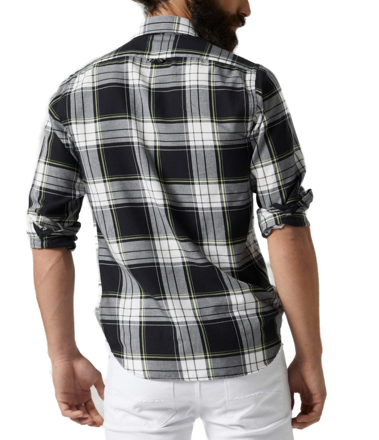 Camisa Altonadock cuadros negra para hombre -a