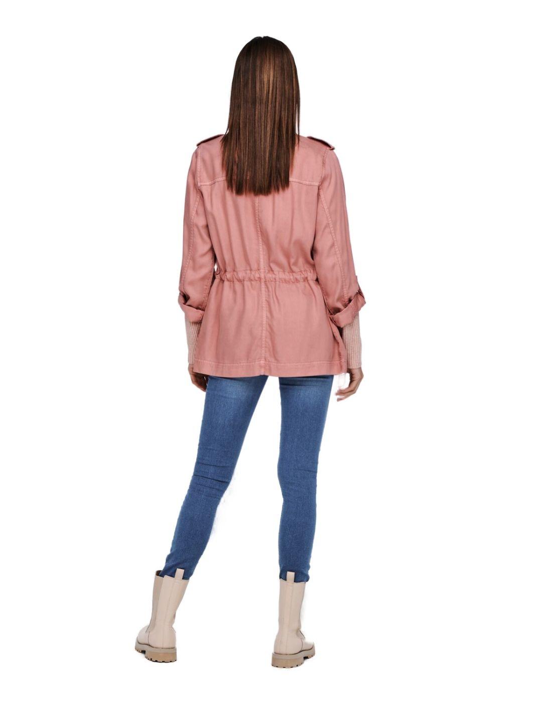 Parka Only Kenya rosa para mujera