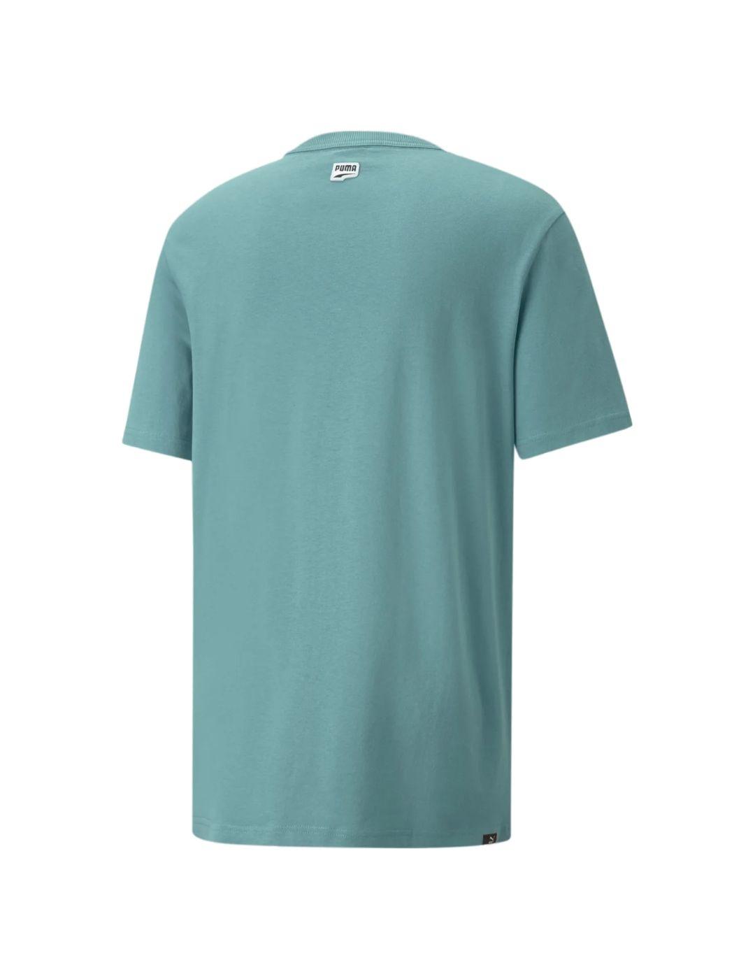 Camiseta Puma dowtown logo verde para hombre -a