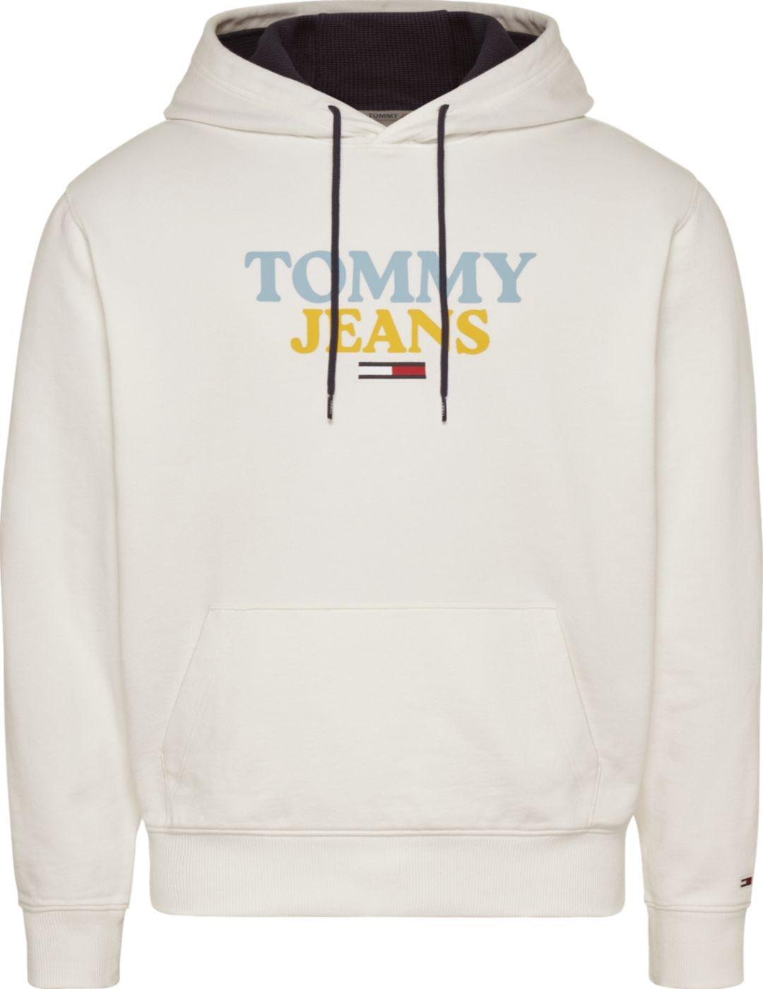 Sudadera Tommy Jeans blanca capucha de hombre-a