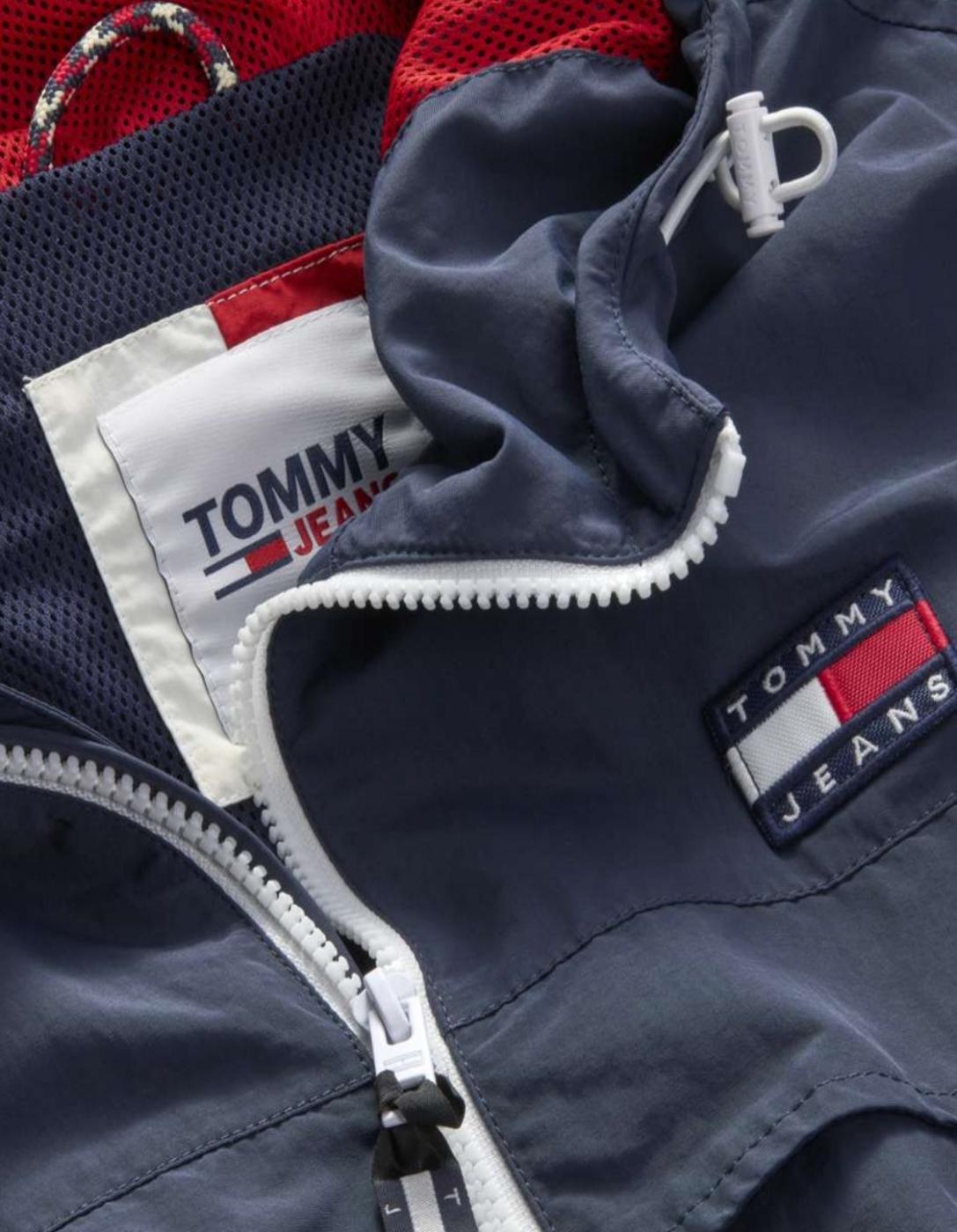 Cortavientos Tommy Jeans chicago marino hombre-a