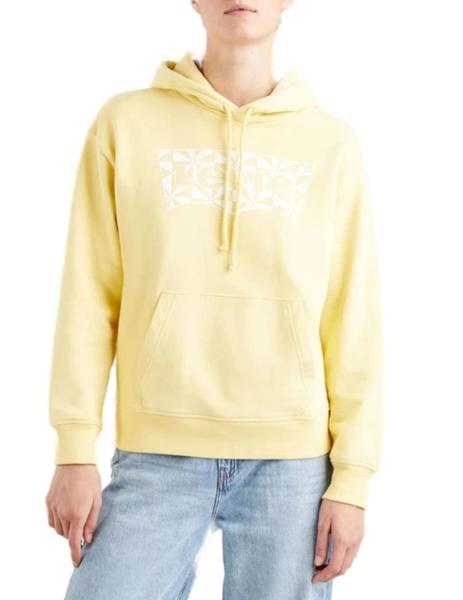 Abultar Calma grande Sudadera Levis Standard Hoodie amarilla mujer -a