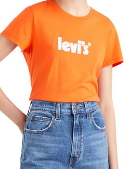 Camiseta Levis Poster Logo naranja para mujer -a