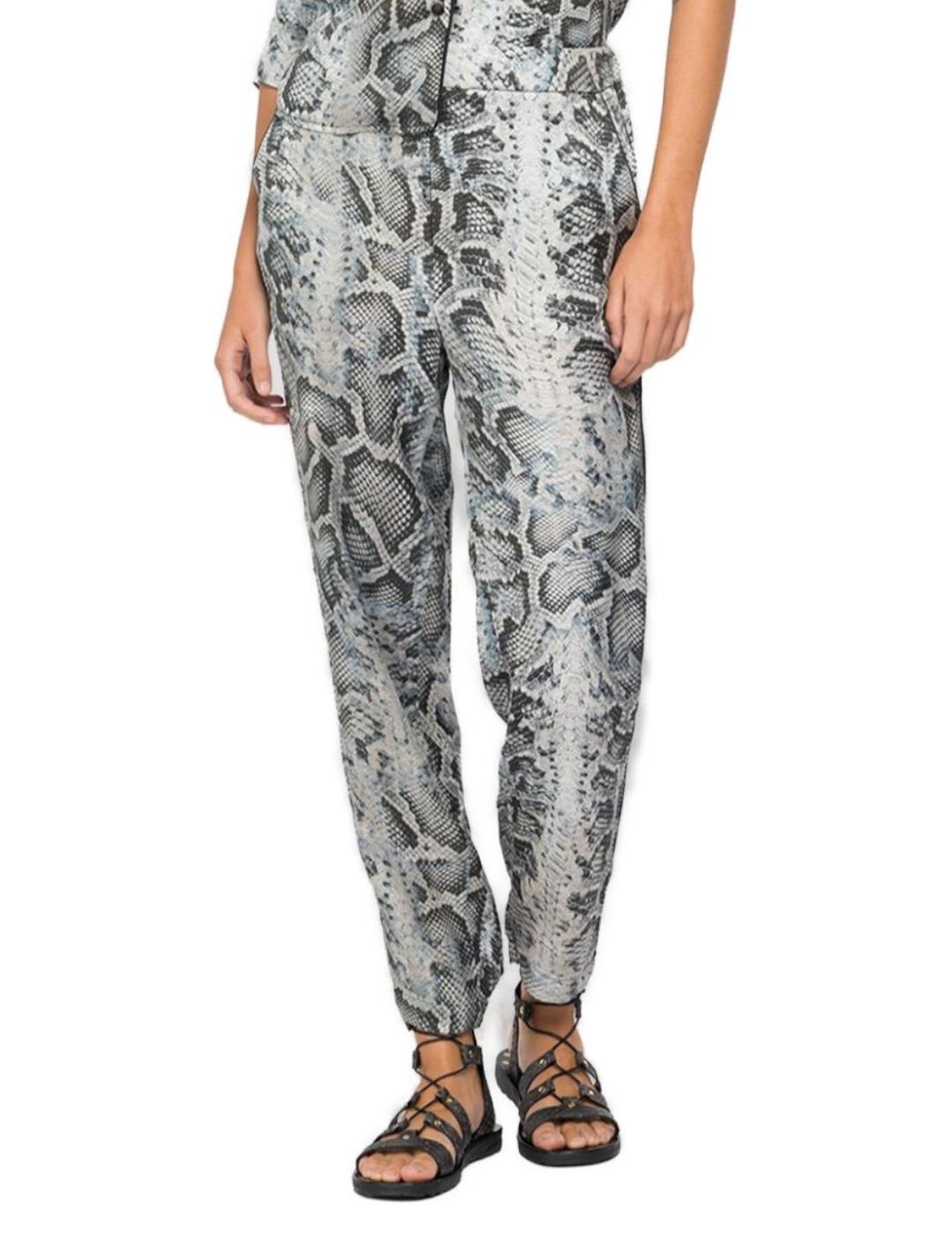 Pantalón Replay estampado serpiente para mujer -a