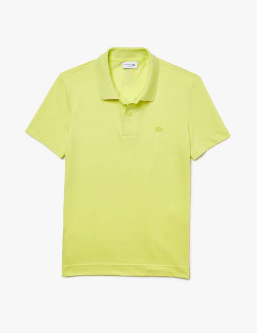 Polo Lacoste amarillo para hombre-a