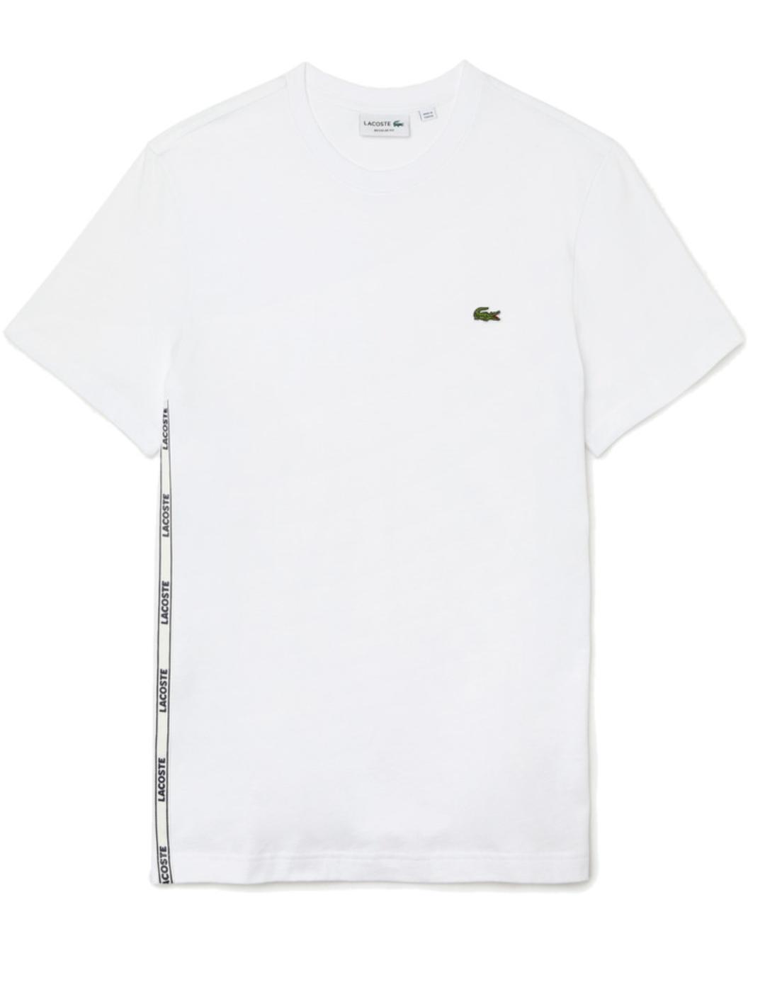 Camiseta Lacoste blanca manga corta para hombre-a