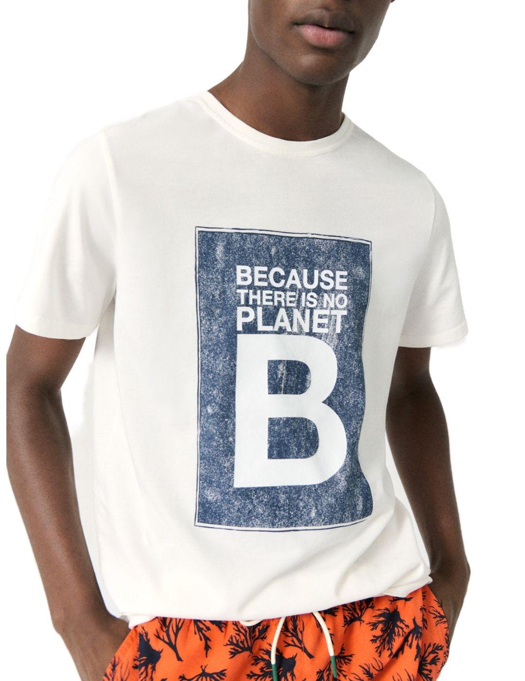 Camiseta Ecoalf manga corta blanca para hombre-a