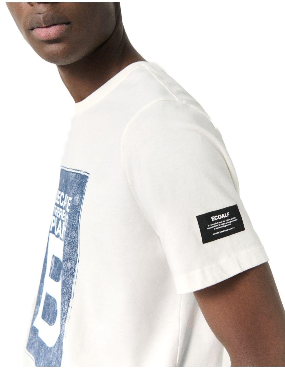 Camiseta Ecoalf manga corta blanca para hombre-a