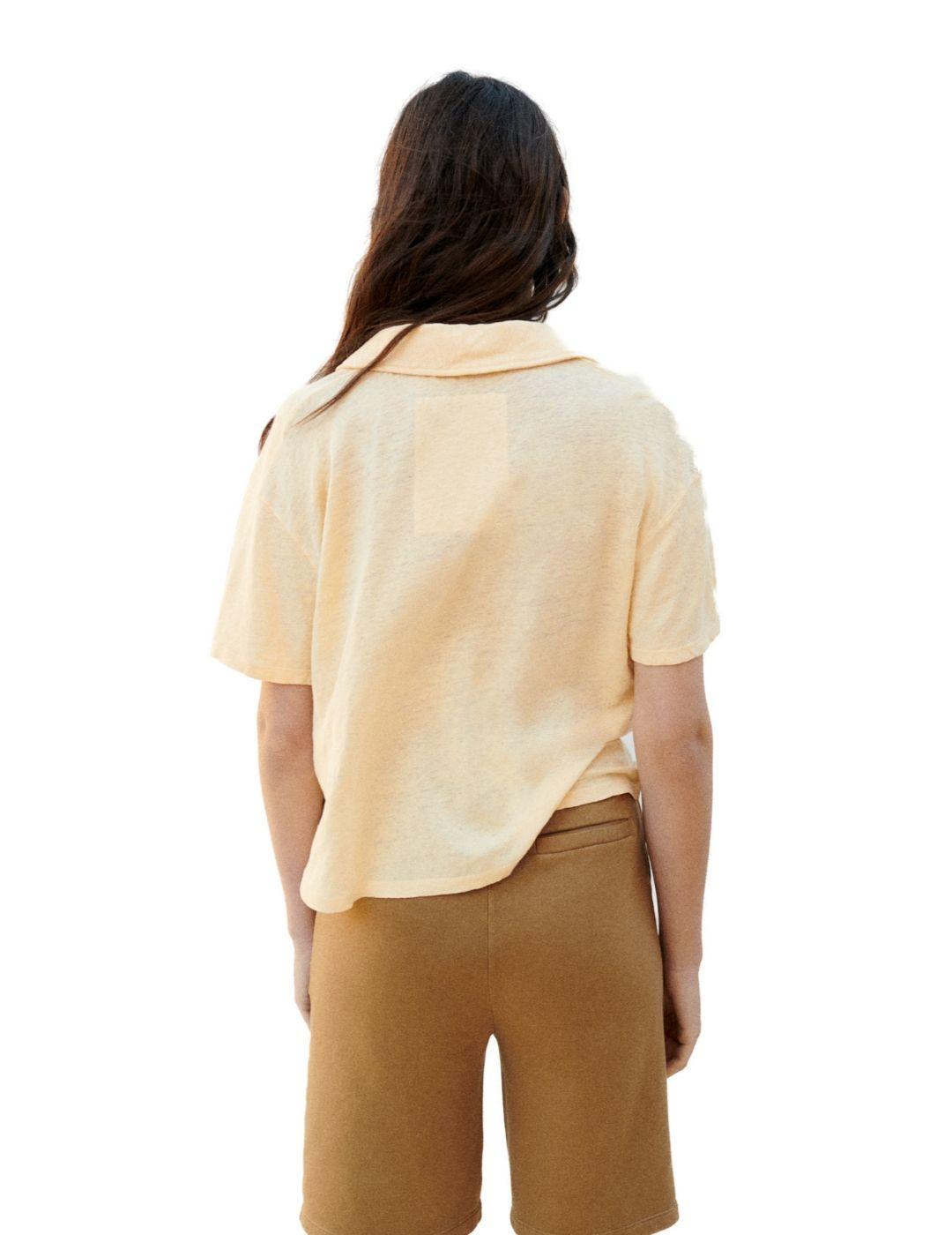 Polo Ecoalf amarillo para mujer-a