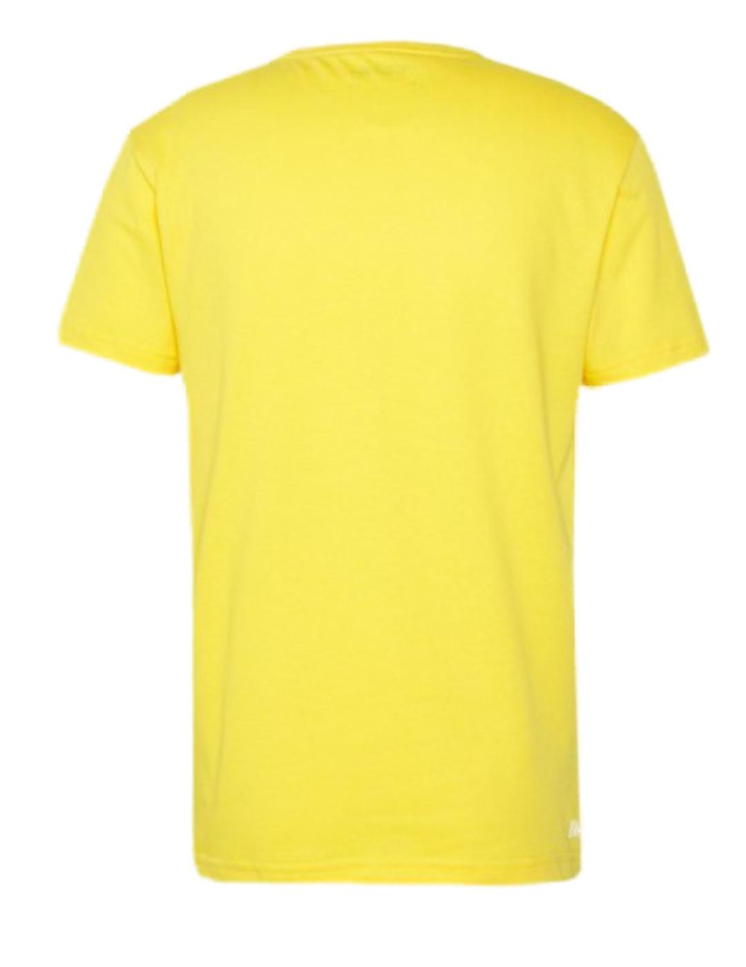 Camiseta logo Lacoste amarilla para hombre -a