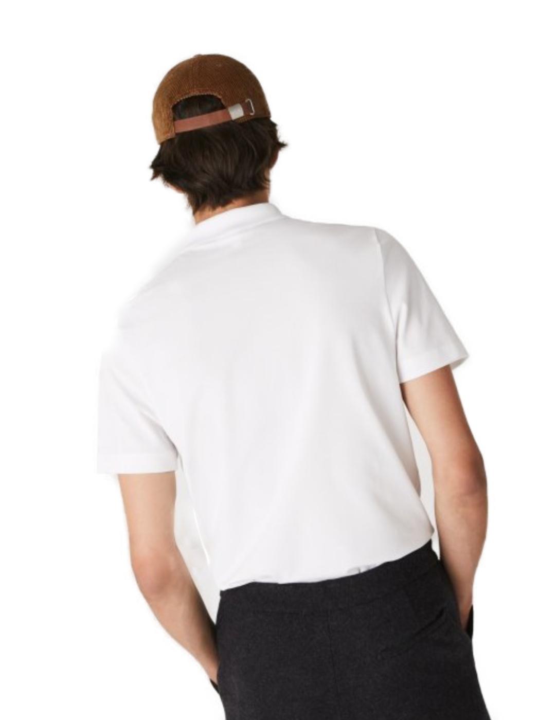 Polo Lacoste en color blanco para hombre-a