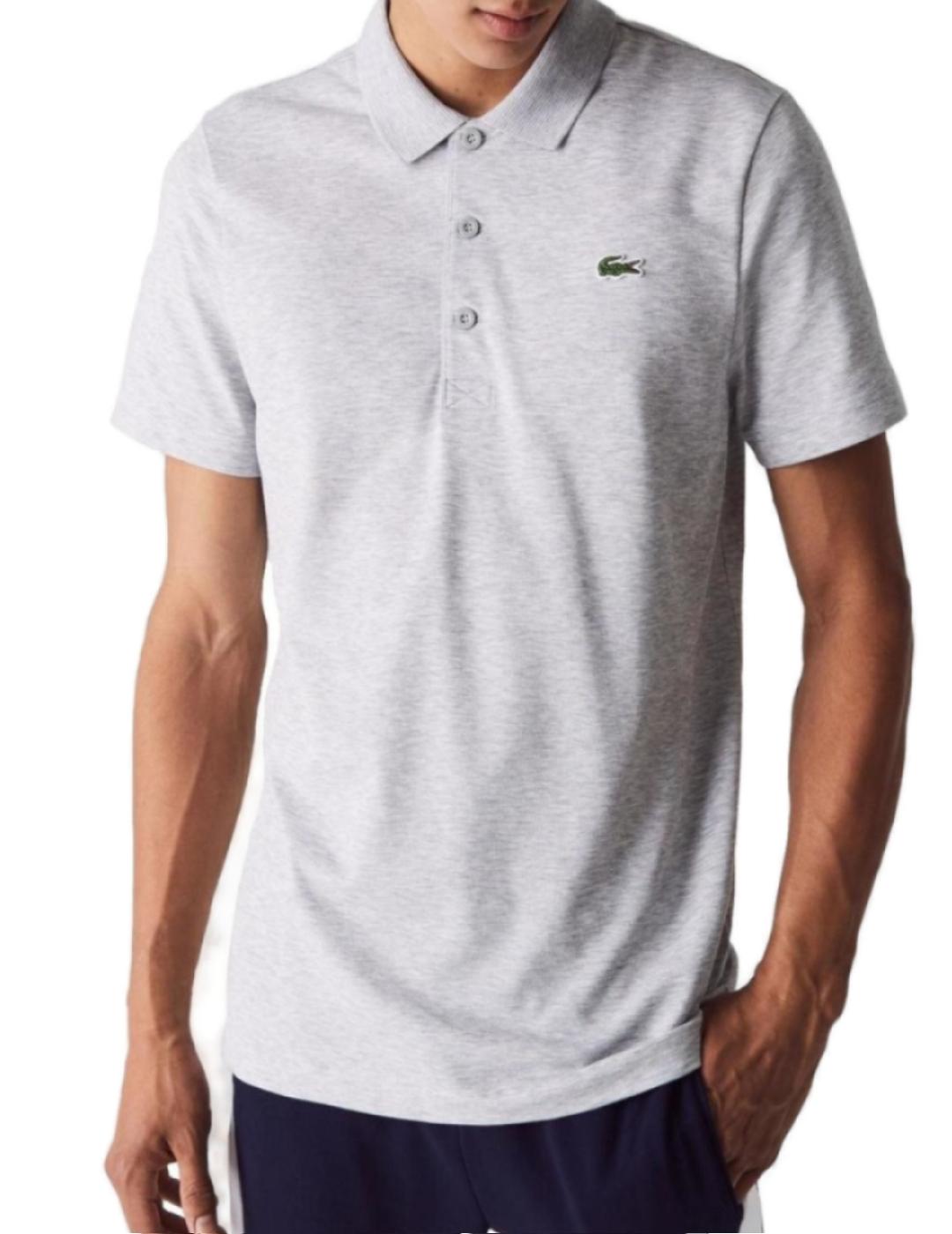 Polo Lacoste color Silver Chine para hombre-a