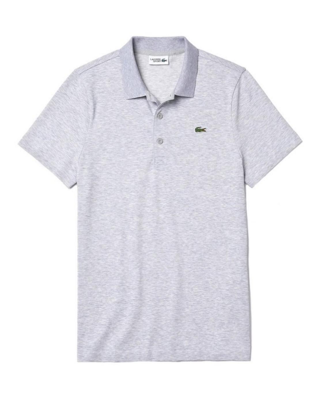 Polo Lacoste color Silver Chine para hombre-a