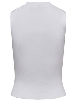 Top Only Bianka de punto blanco para mujer