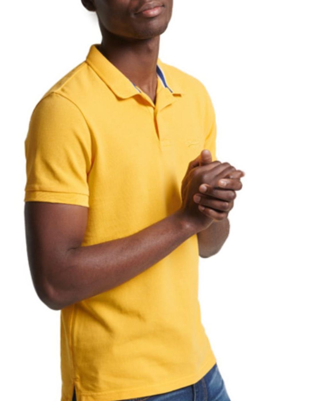 Polo Superdry amarillo para hombre -a