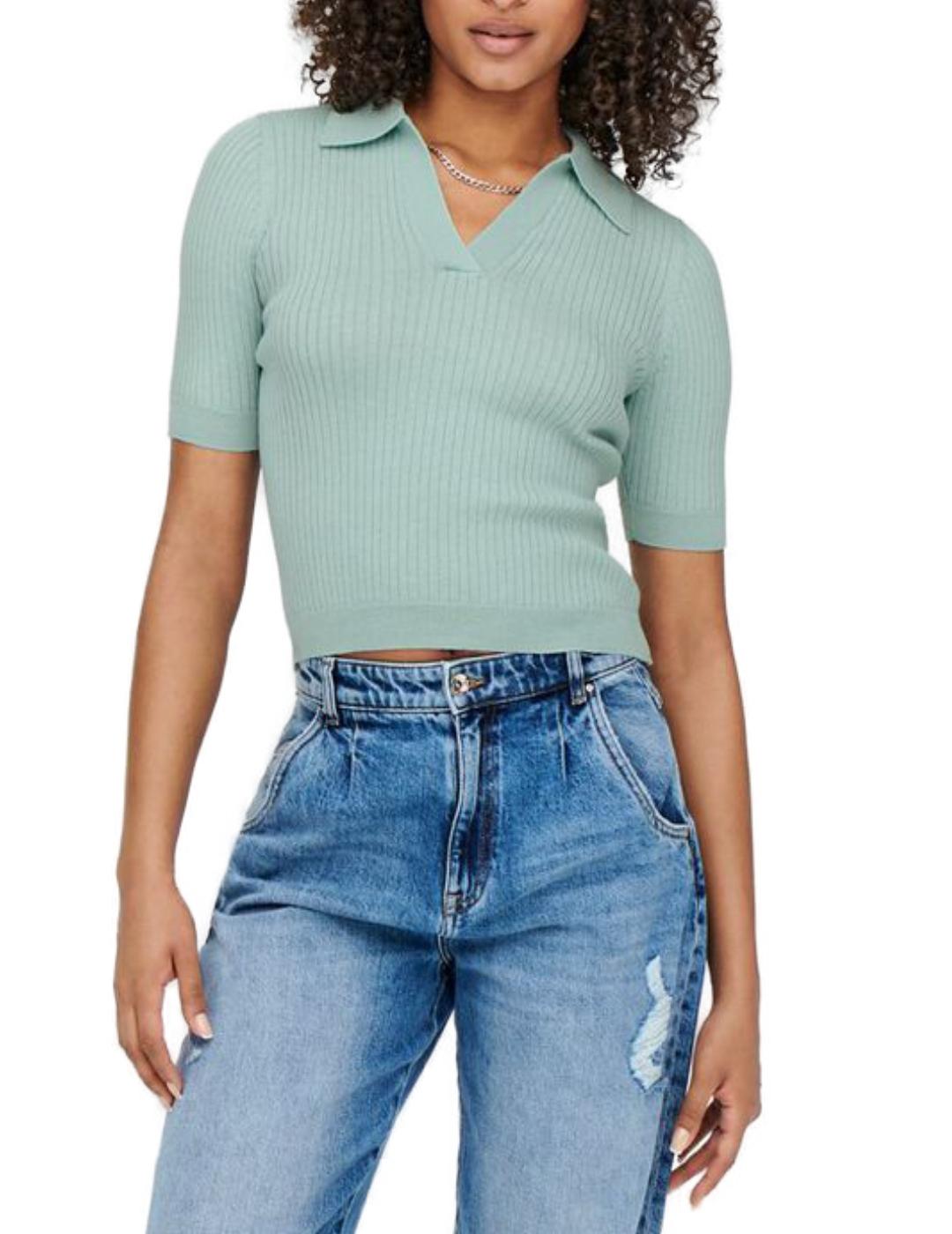 Polo Only Nimone verde para mujer-a