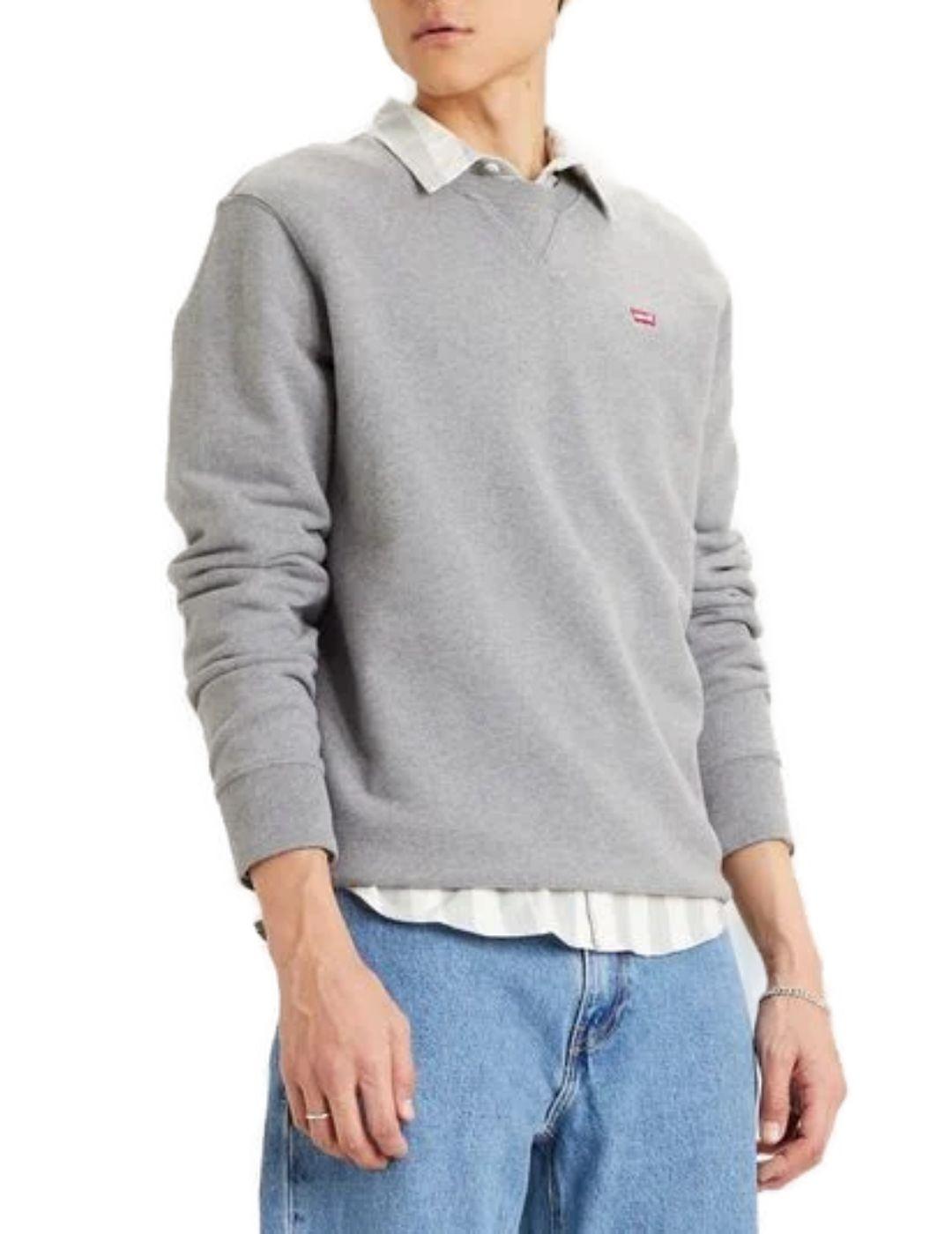 Sudadera Levi´s básica gris para hombre -a