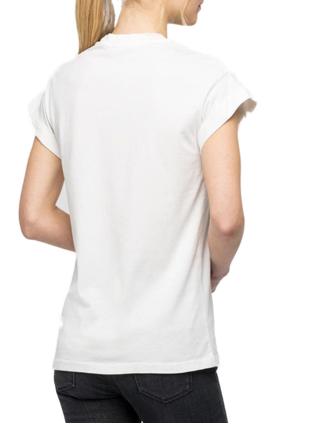 Camiseta Replay blanca para mujer -a
