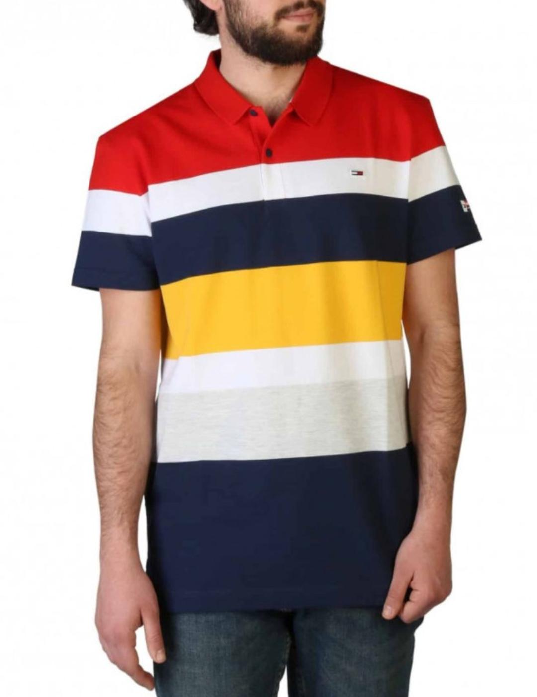 Polo Tommy Jeans multicolor de hombre-a