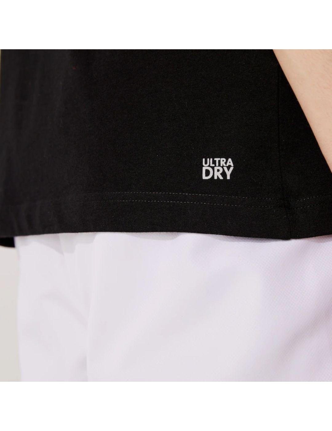 Camiseta Lacoste negra con logo para hombre-a