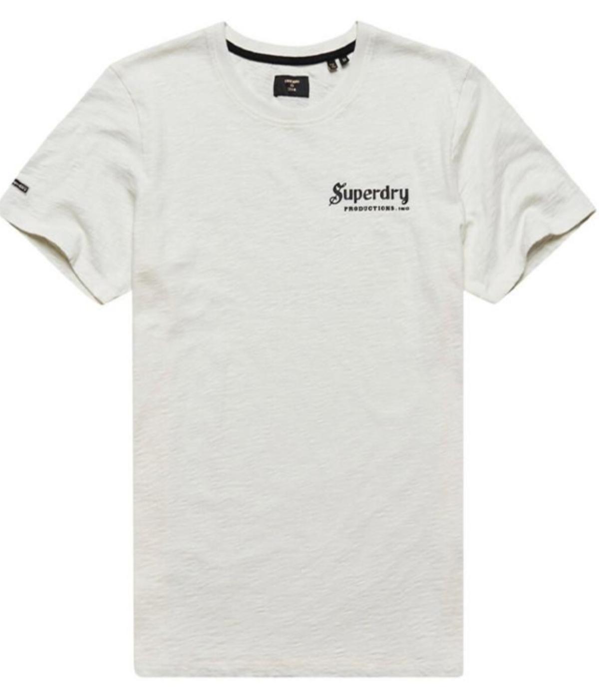 Camiseta Superdry Merch blanca  para hombre -a