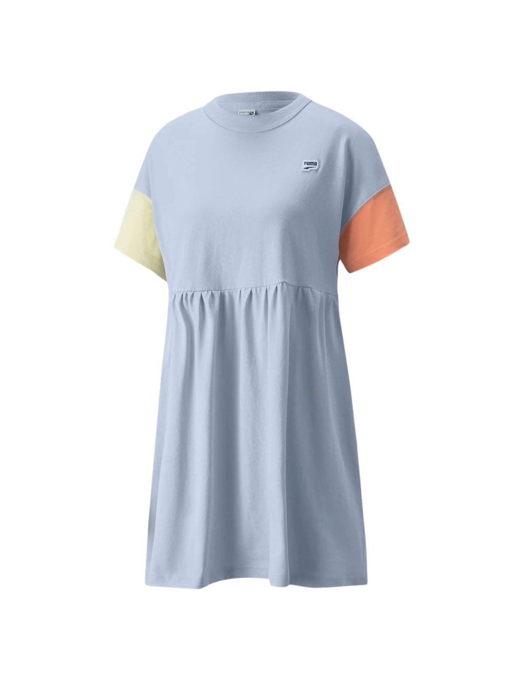 Vestido Puma Downtown celeste para mujer -a