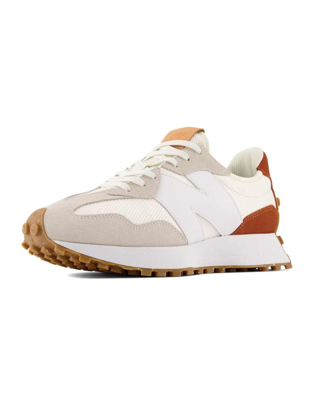 Zapatillas New Balance 327 beige para mujer-a