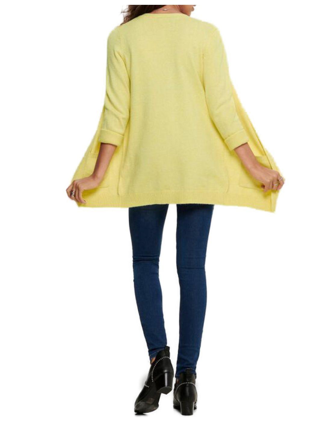Cardigan Only Lesly amarillo pastel para mujer-a